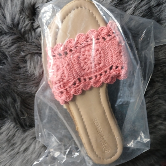 FAT FACE Womens Sz. 7 Cate Crochet Raffia Sliders - Picture 12 of 12